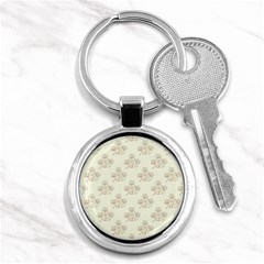 Seamless Floral Pattern Key Chains (round)  by TastefulDesigns