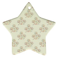 Seamless Floral Pattern Star Ornament (two Sides) by TastefulDesigns