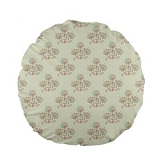 Seamless Floral Pattern Standard 15  Premium Flano Round Cushions by TastefulDesigns