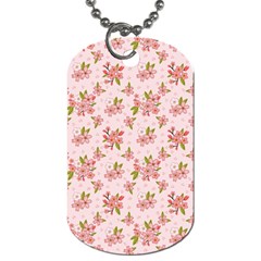 Beautiful Hand Drawn Flowers Pattern Dog Tag (two Sides) by TastefulDesigns