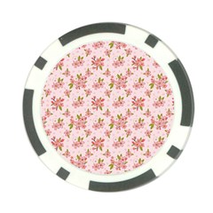 Beautiful Hand Drawn Flowers Pattern Poker Chip Card Guard by TastefulDesigns