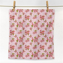 Beautiful Hand Drawn Flowers Pattern Face Towel by TastefulDesigns