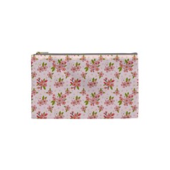 Beautiful Hand Drawn Flowers Pattern Cosmetic Bag (small)  by TastefulDesigns