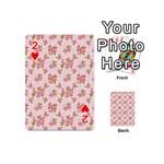 Beautiful hand drawn flowers pattern Playing Cards 54 (Mini)  Front - Heart2