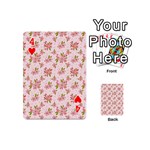 Beautiful hand drawn flowers pattern Playing Cards 54 (Mini)  Front - Heart4