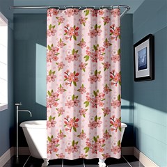 Beautiful Hand Drawn Flowers Pattern Shower Curtain 36  X 72  (stall)  by TastefulDesigns