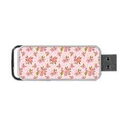 Beautiful Hand Drawn Flowers Pattern Portable Usb Flash (two Sides) by TastefulDesigns