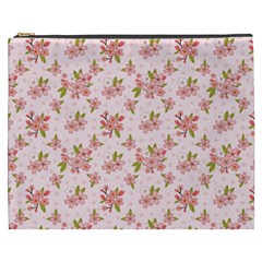 Beautiful Hand Drawn Flowers Pattern Cosmetic Bag (xxxl)  by TastefulDesigns