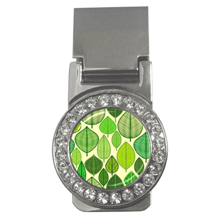 Leaves pattern design Money Clips (CZ) 