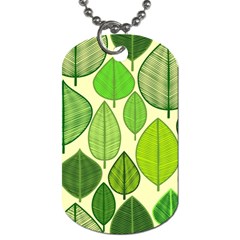 Leaves Pattern Design Dog Tag (one Side) by TastefulDesigns