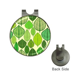 Leaves Pattern Design Hat Clips With Golf Markers by TastefulDesigns