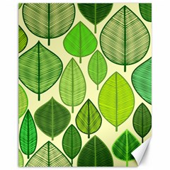 Leaves Pattern Design Canvas 11  X 14   by TastefulDesigns