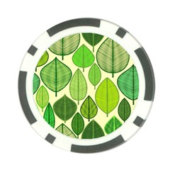 Leaves Pattern Design Poker Chip Card Guard by TastefulDesigns