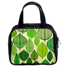 Leaves Pattern Design Classic Handbags (2 Sides) by TastefulDesigns