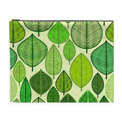 Leaves Pattern Design Cosmetic Bag (xl) by TastefulDesigns