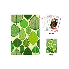 Leaves Pattern Design Playing Cards (mini)  by TastefulDesigns