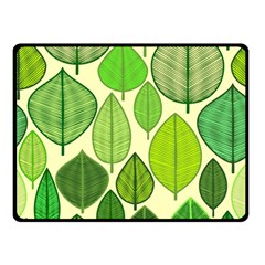 Leaves Pattern Design Double Sided Fleece Blanket (small)  by TastefulDesigns