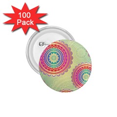 Abstract Geometric Wheels Pattern 1 75  Buttons (100 Pack) 