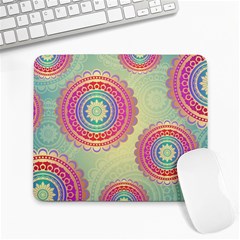 Abstract Geometric Wheels Pattern Large Mousepads by LovelyDesigns4U