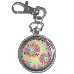 Abstract Geometric Wheels Pattern Key Chain Watches by LovelyDesigns4U