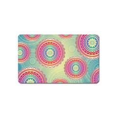 Abstract Geometric Wheels Pattern Magnet (name Card) by LovelyDesigns4U