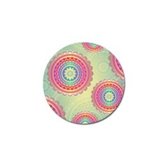 Abstract Geometric Wheels Pattern Golf Ball Marker