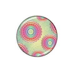 Abstract Geometric Wheels Pattern Hat Clip Ball Marker