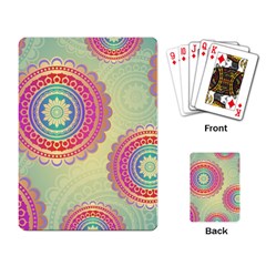 Abstract Geometric Wheels Pattern Playing Card