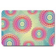 Abstract Geometric Wheels Pattern Large Doormat 