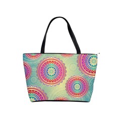 Abstract Geometric Wheels Pattern Shoulder Handbags by LovelyDesigns4U