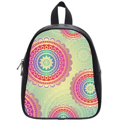 Abstract Geometric Wheels Pattern School Bags (small)  by LovelyDesigns4U