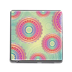 Abstract Geometric Wheels Pattern Memory Card Reader (square) by LovelyDesigns4U