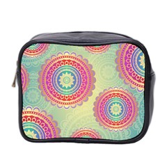 Abstract Geometric Wheels Pattern Mini Toiletries Bag 2-side by LovelyDesigns4U