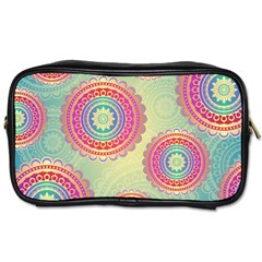 Abstract Geometric Wheels Pattern Toiletries Bags 2-side by LovelyDesigns4U