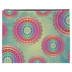 Abstract Geometric Wheels Pattern Cosmetic Bag (xxxl) 