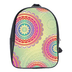 Abstract Geometric Wheels Pattern School Bags (xl) 