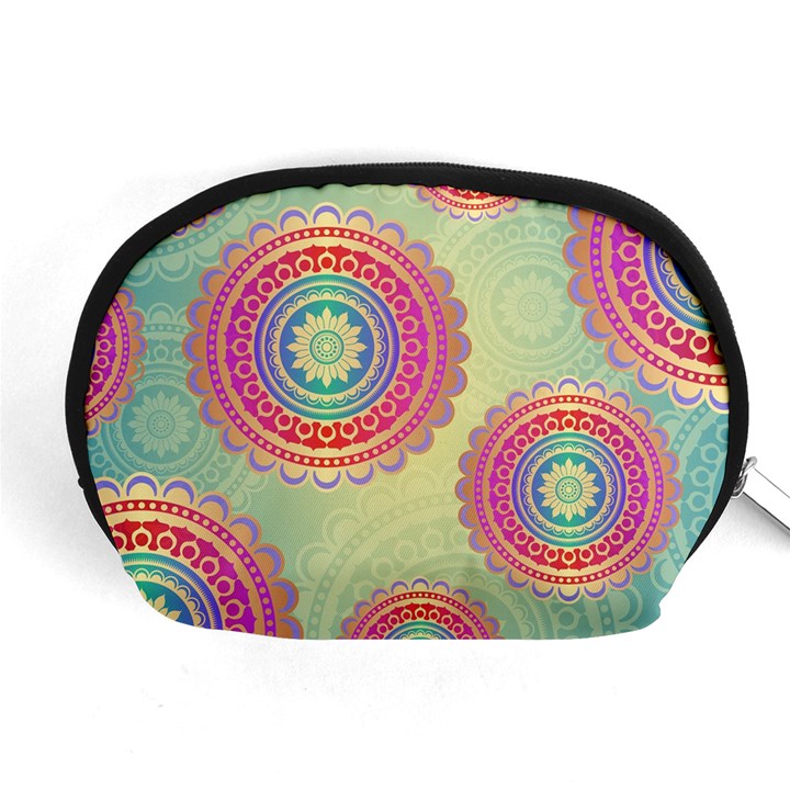 Abstract Geometric Wheels Pattern Accessory Pouches (Medium) 