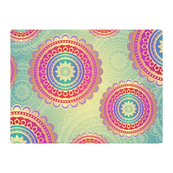 Abstract Geometric Wheels Pattern Double Sided Flano Blanket (Mini) 