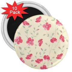 Seamless Flower Pattern 3  Magnets (10 Pack)  by TastefulDesigns