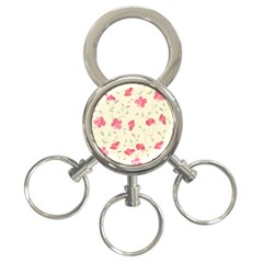 Seamless Flower Pattern 3-ring Key Chains by TastefulDesigns