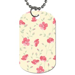 Seamless Flower Pattern Dog Tag (two Sides) by TastefulDesigns