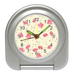 Seamless Flower Pattern Travel Alarm Clocks Front