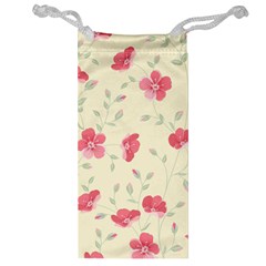 Seamless Flower Pattern Jewelry Bag by TastefulDesigns