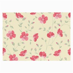 Seamless Flower Pattern Large Glasses Cloth (2-side) by TastefulDesigns