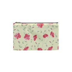 Seamless Flower Pattern Cosmetic Bag (small)  by TastefulDesigns