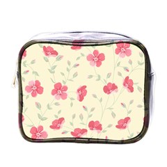 Seamless Flower Pattern Mini Toiletries Bags by TastefulDesigns