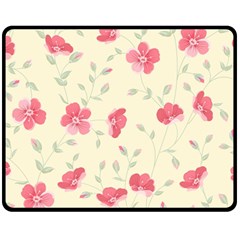 Seamless Flower Pattern Fleece Blanket (medium)  by TastefulDesigns