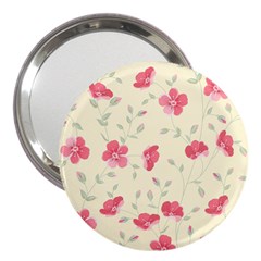 Seamless Flower Pattern 3  Handbag Mirrors by TastefulDesigns