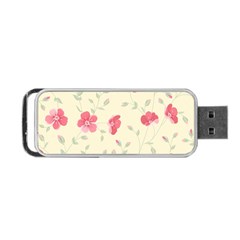 Seamless Flower Pattern Portable Usb Flash (one Side) by TastefulDesigns