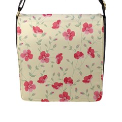 Seamless Flower Pattern Flap Messenger Bag (l)  by TastefulDesigns